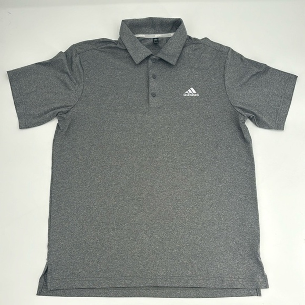 UEC Adidas gray men’s golf polo shirt short sleeve medium